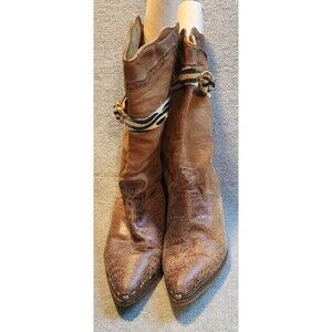 Zodiac  Slouchy Cowgirl Boots  Women's 6.5M  Leather  See Description
